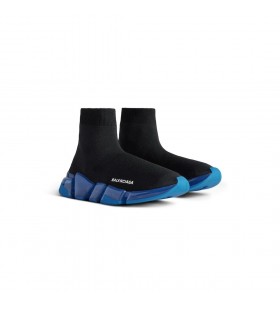 Les hommes de la Vitesse de 2.0 Full Clear Sole Recyclé Knit Espadrille Noir/bleu