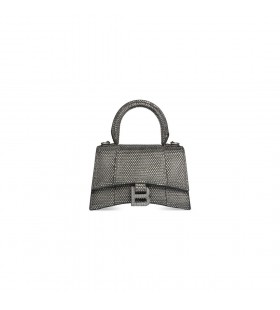 Women ' s Hourglass Xs Handtasche Mit Strass Grau