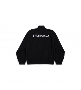 Men ' s Balenciaga Back Zip-up-Jacke in Schwarz/weiß
