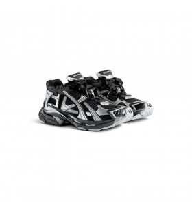 Women ' s Runner-Sneaker in Schwarz/Silber