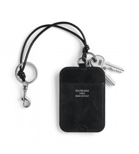 Men ' s Charm/keychain Lola in Schwarz/Silber