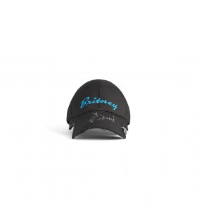 Balenciaga Musik | Britney Spears Series Cap in verwaschenem Schwarz /blau