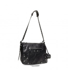 Men ' s Le Cagole Messenger Bag Medium Black