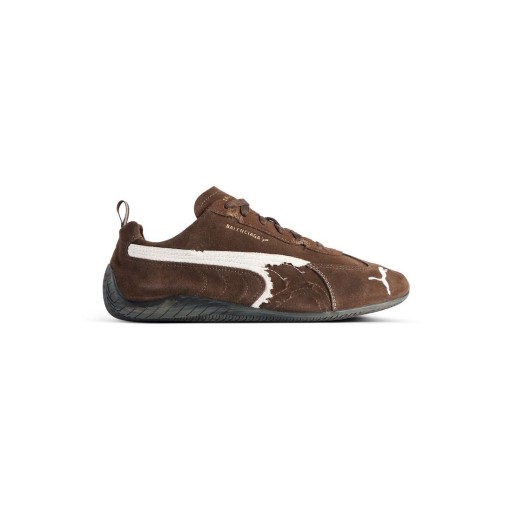 Speedcat Σουέτ Balenciaga σε Καφέ/λευκό/μαύρο